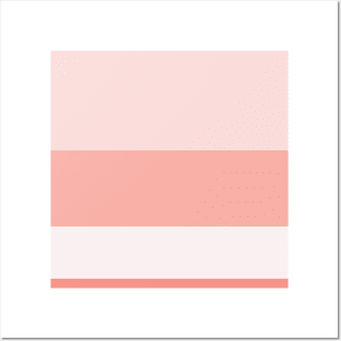 A marvelous unity of Very Light Pink, Pale Pink, Melon and Peachy Pink stripes. Posters and Art